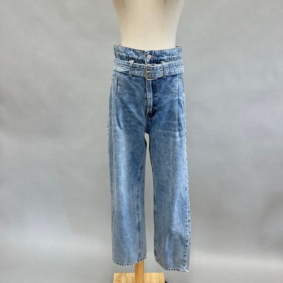AGOLDE Reworked 90s Paperbag Jeans  Straight Leg High Rise Size 26 - Picture 7 of 16